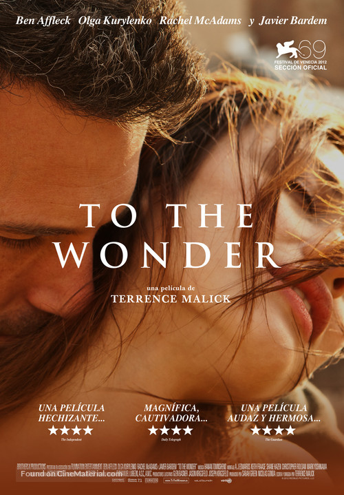To the Wonder - Spanish Movie Poster