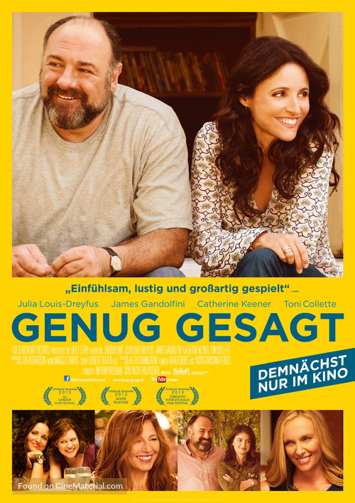 Enough Said - German Movie Poster