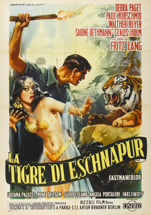 Der Tiger von Eschnapur - Italian Movie Poster