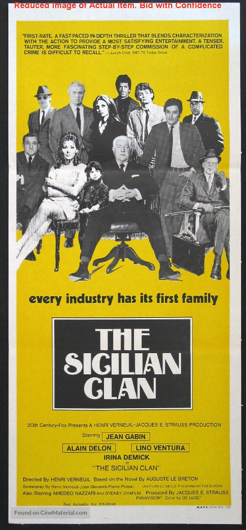 Le clan des Siciliens - Australian Movie Poster