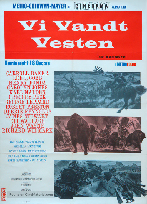 How the West Was Won - Danish Movie Poster