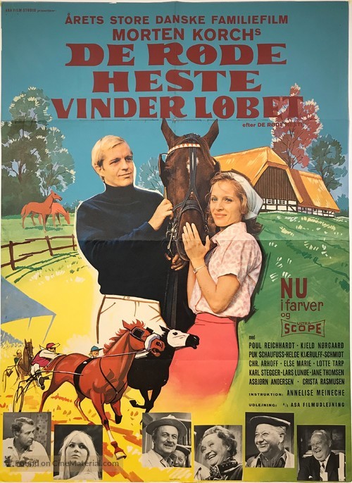 De r&oslash;de heste - Danish Movie Poster