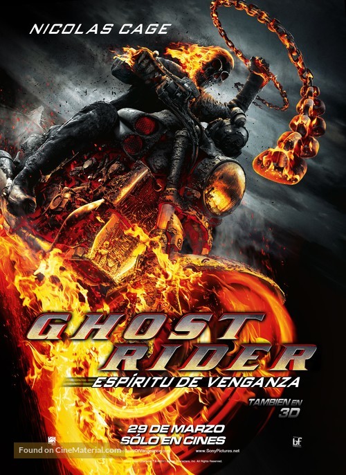 Ghost Rider: Spirit of Vengeance - Chilean Movie Poster