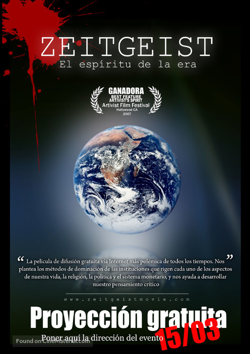 Zeitgeist: The Movie - Spanish Movie Poster