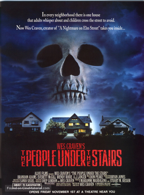 The People Under The Stairs - Advance movie poster