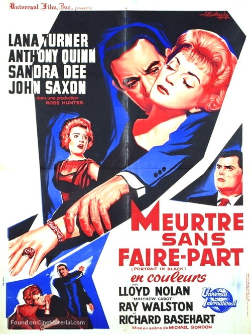 Portrait in Black - French Movie Poster