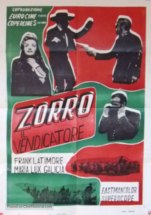La venganza del Zorro - Italian Movie Poster