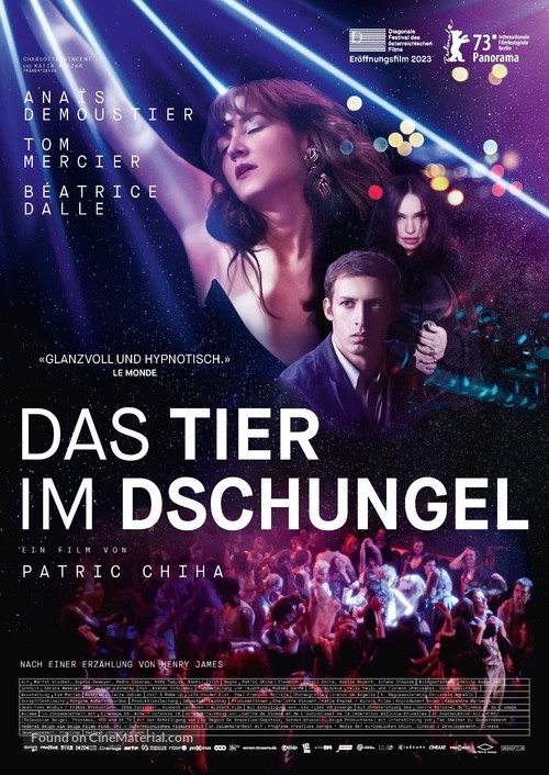 La b&ecirc;te dans la jungle - German Movie Poster