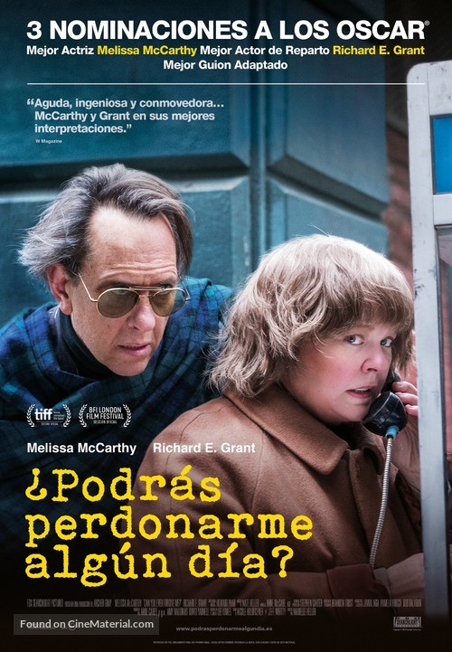 Can You Ever Forgive Me? - Spanish Movie Poster