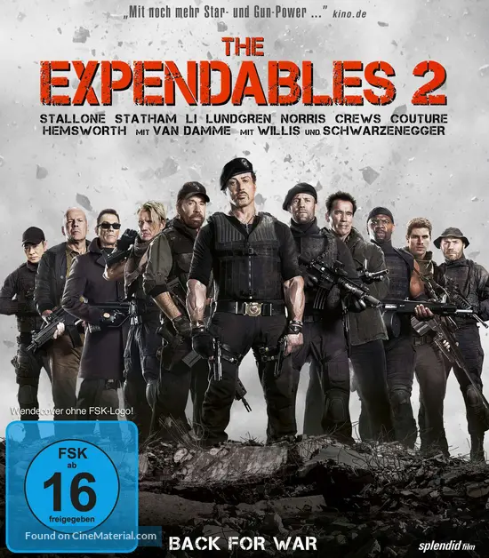 The Expendables 2 - German Blu-Ray movie cover