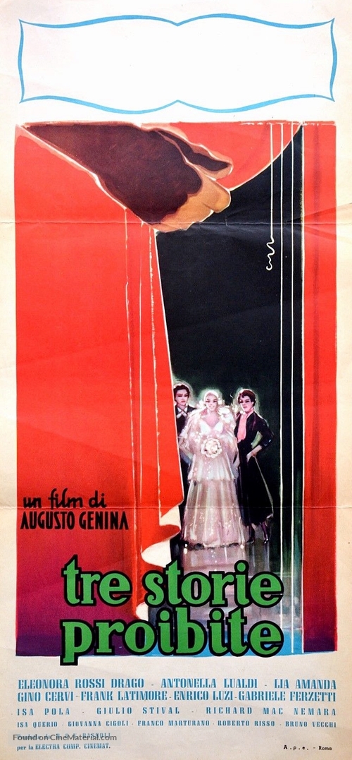 Tre storie proibite - Italian Movie Poster