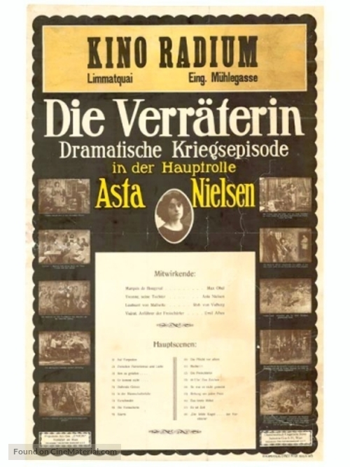 Die Verr&auml;terin - German Movie Poster