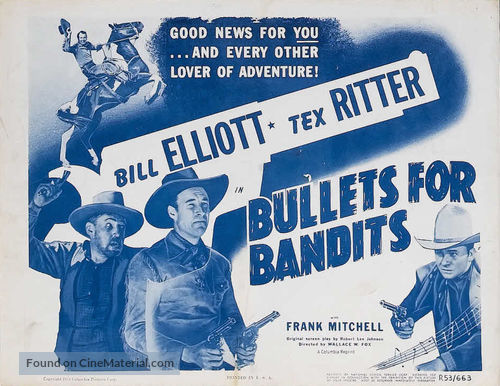 Bullets for Bandits - Re-release movie poster