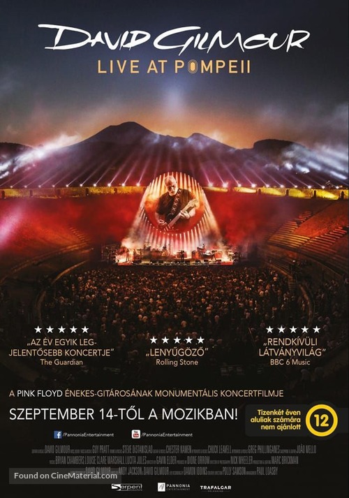 David Gilmour Live at Pompeii - Hungarian Movie Poster