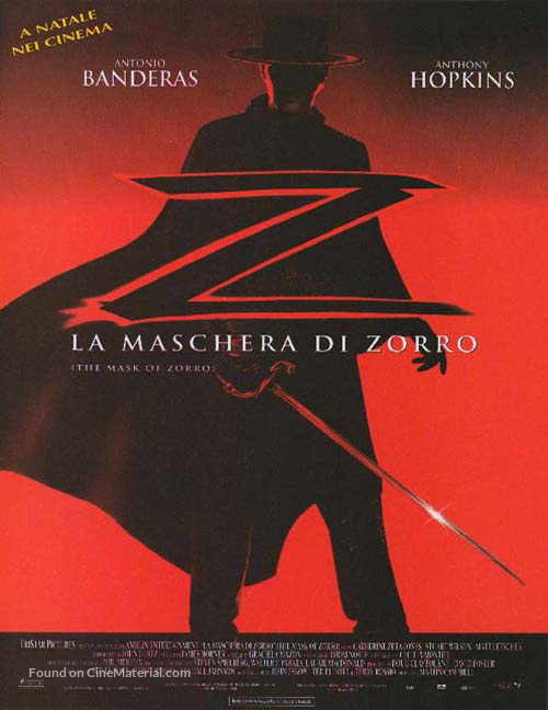 The Mask Of Zorro - Italian Movie Poster