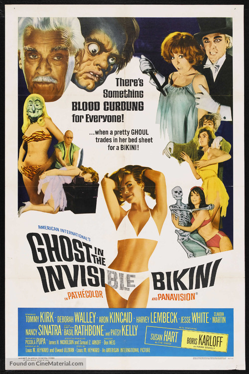 The Ghost in the Invisible Bikini - Theatrical movie poster