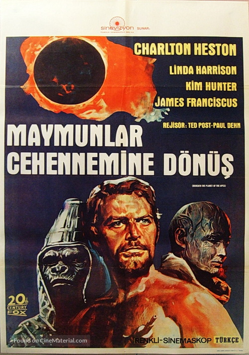 Beneath the Planet of the Apes - Turkish Movie Poster