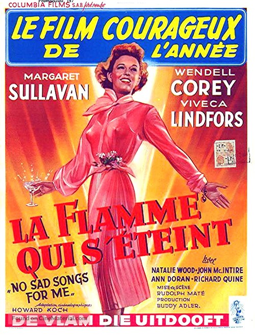 No Sad Songs for Me - Belgian Movie Poster