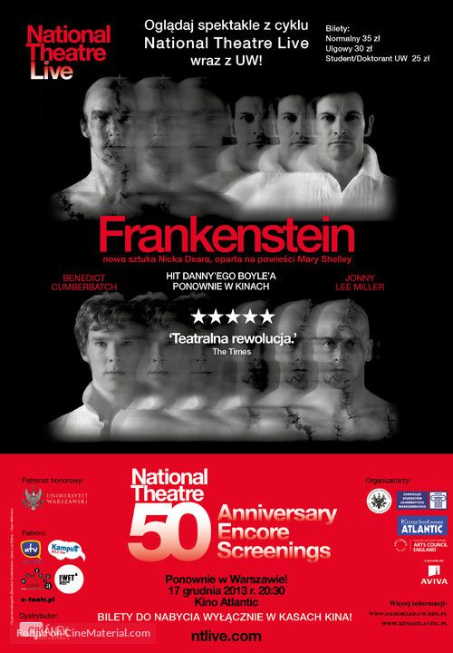 National Theatre Live: Frankenstein - Polish Movie Poster