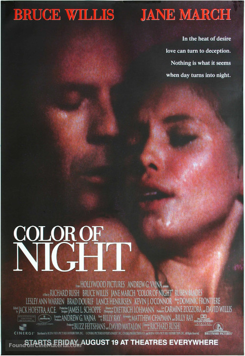 Color of Night - Advance movie poster