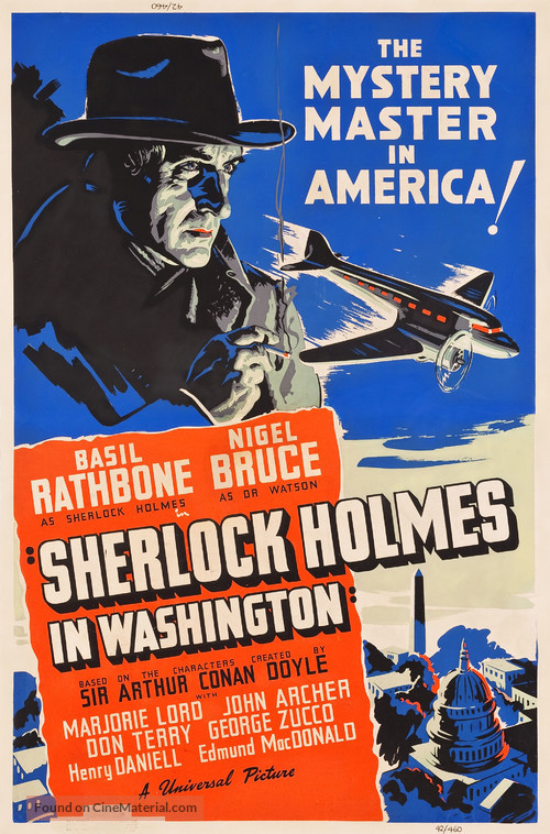 Sherlock Holmes in Washington - Theatrical movie poster