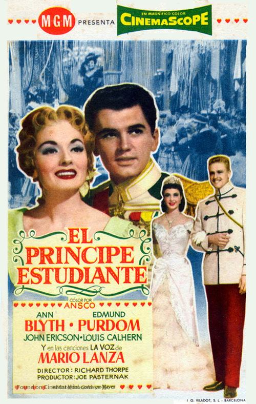 The Student Prince - Spanish Movie Poster