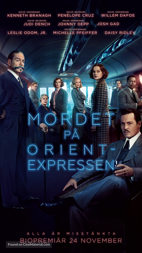 Murder on the Orient Express - Swedish Movie Poster