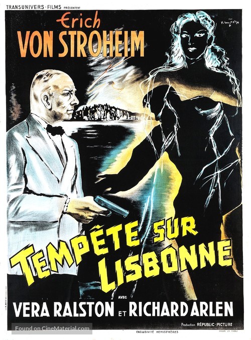 Storm Over Lisbon - French Movie Poster