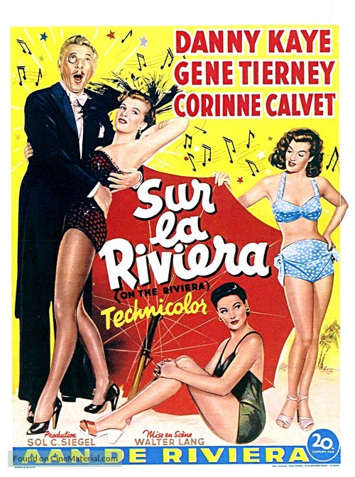 On the Riviera - Belgian Movie Poster