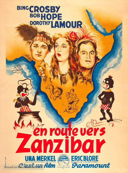 Road to Zanzibar - French Re-release movie poster