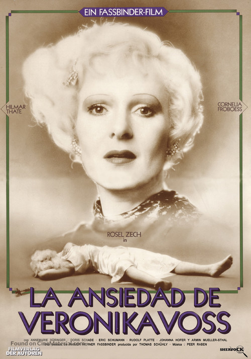 Die Sehnsucht der Veronika Voss - Spanish Movie Poster