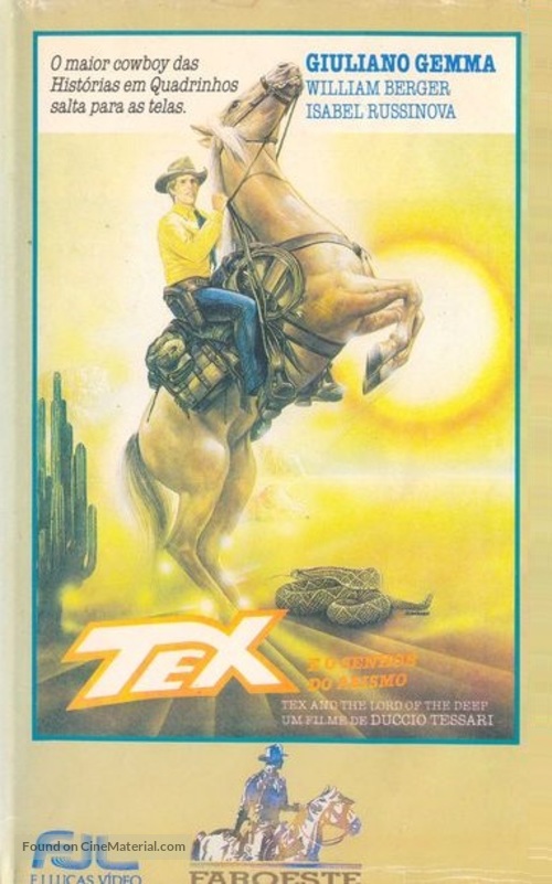 Tex e il signore degli abissi - Brazilian VHS movie cover