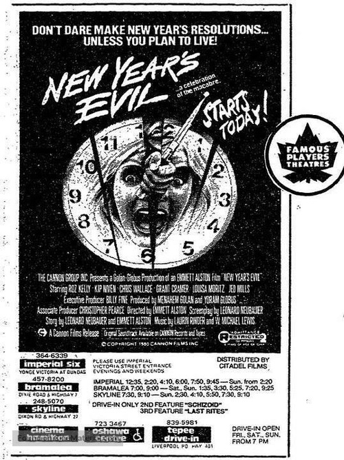New Year&#039;s Evil - Canadian poster