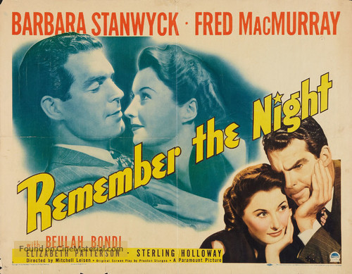 Remember the Night - Movie Poster