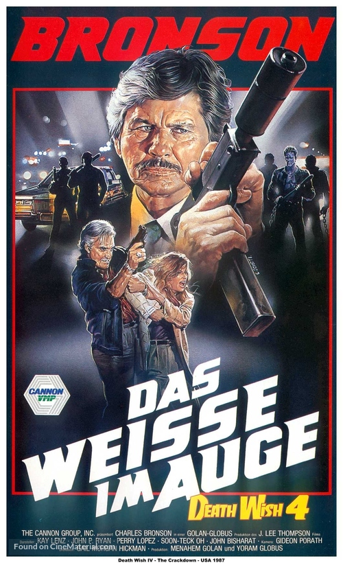 Death Wish 4: The Crackdown - German VHS movie cover
