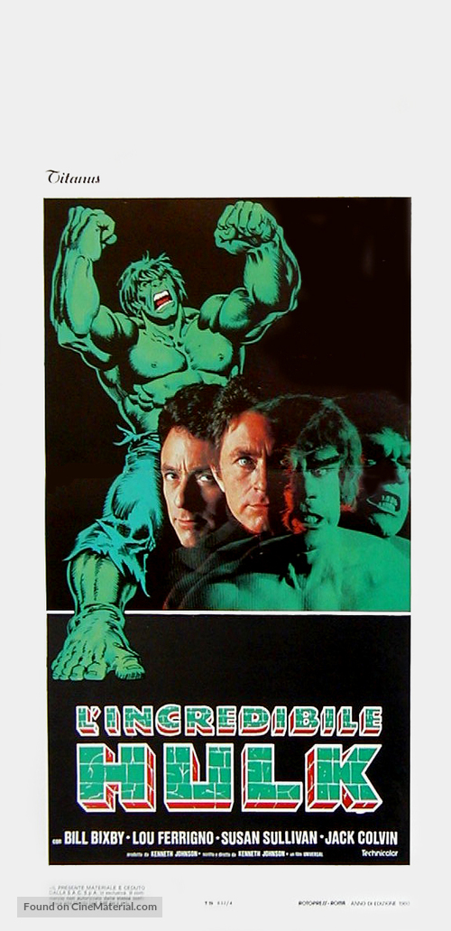 &quot;The Incredible Hulk&quot; - Italian Movie Poster