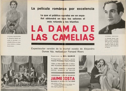 La dame aux cam&eacute;lias - Spanish poster