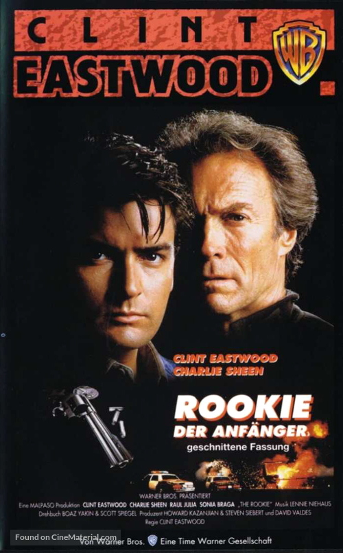 The Rookie - German VHS movie cover