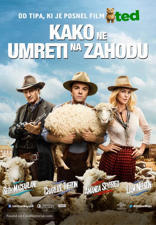 A Million Ways to Die in the West - Slovenian Movie Poster
