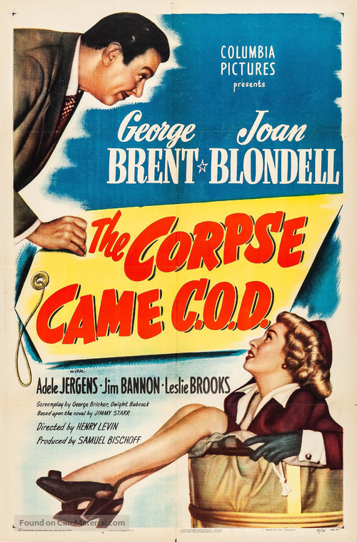 The Corpse Came C.O.D. - Movie Poster