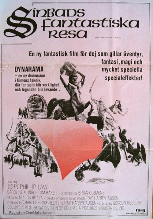 The Golden Voyage of Sinbad - Swedish Movie Poster