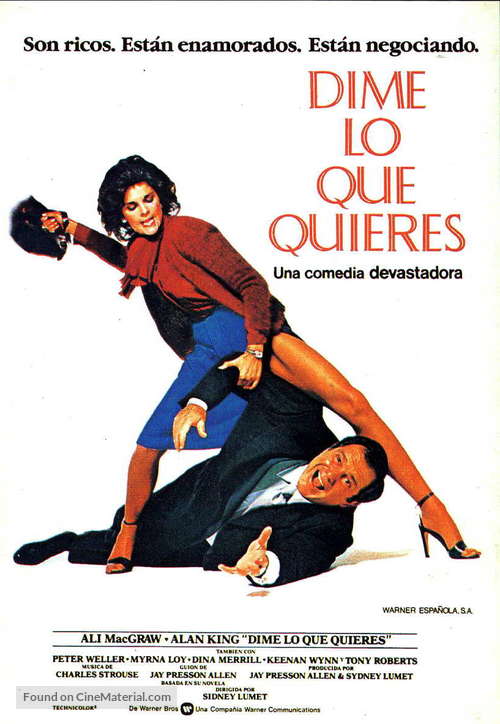 Just Tell Me What You Want - Spanish Movie Poster