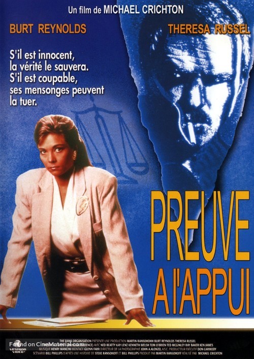 Physical Evidence - French DVD movie cover