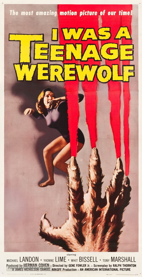 I Was a Teenage Werewolf - Movie Poster