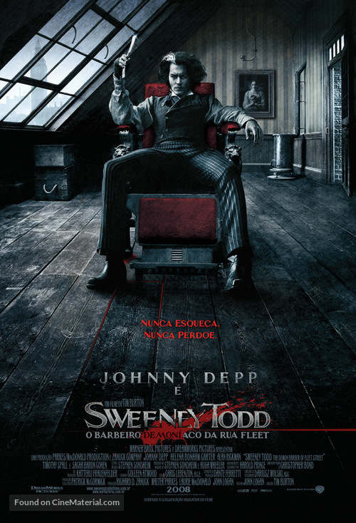 Sweeney Todd: The Demon Barber of Fleet Street - Brazilian Movie Poster