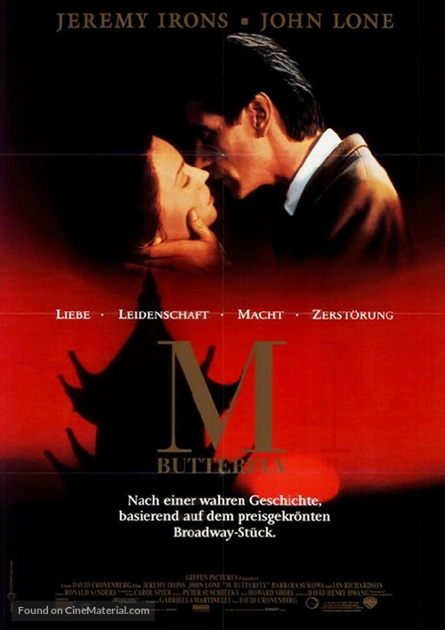 M. Butterfly - German Movie Poster