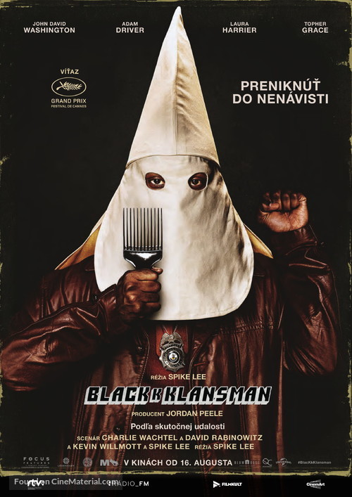 BlacKkKlansman - Slovak Movie Poster