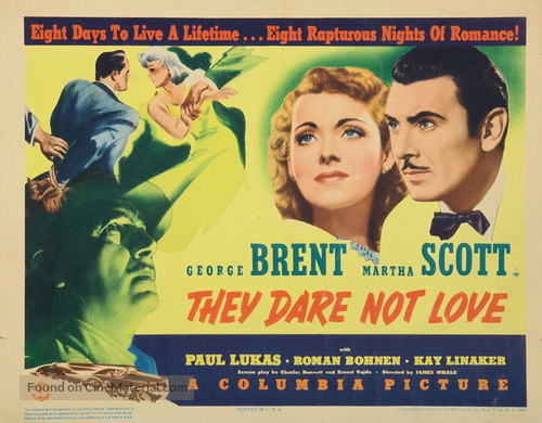 They Dare Not Love - Movie Poster