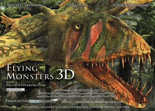 Flying Monsters 3D with David Attenborough - British Movie Poster