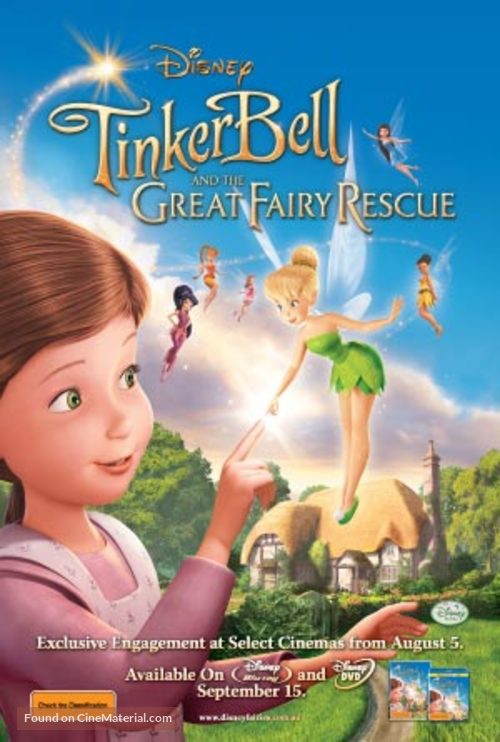 Tinker Bell and the Great Fairy Rescue - Australian Video release movie poster